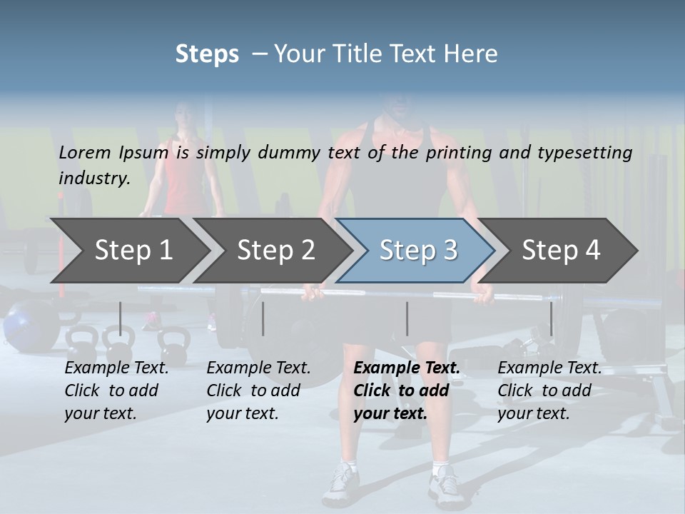 Muscular Weight Woman PowerPoint Template
