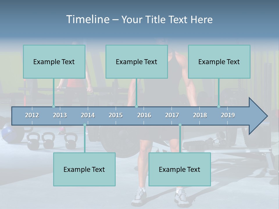 Muscular Weight Woman PowerPoint Template