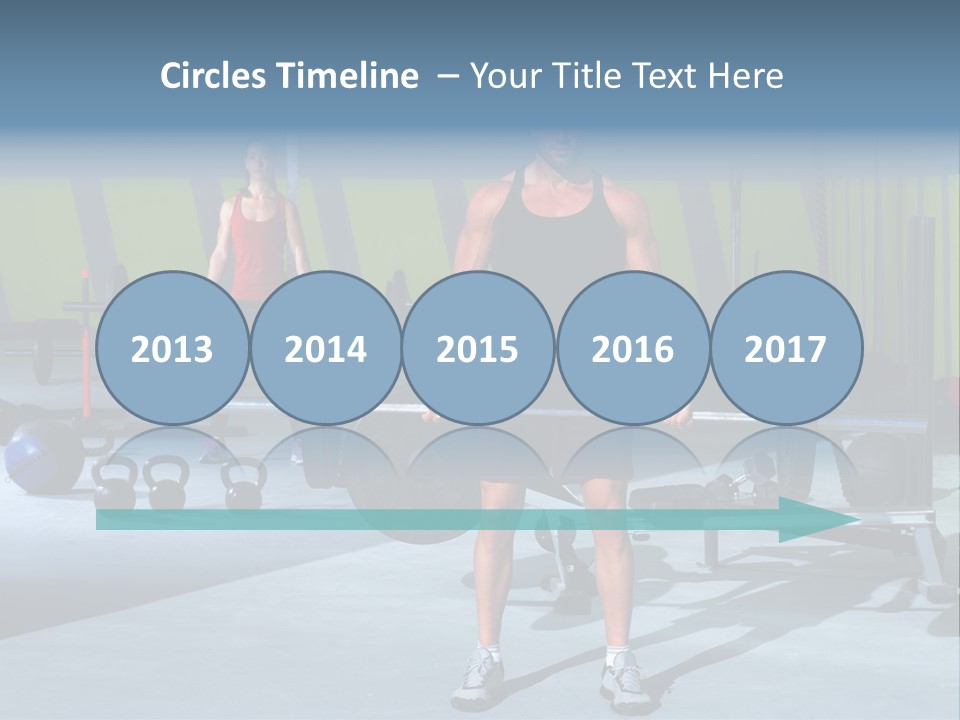 Muscular Weight Woman PowerPoint Template