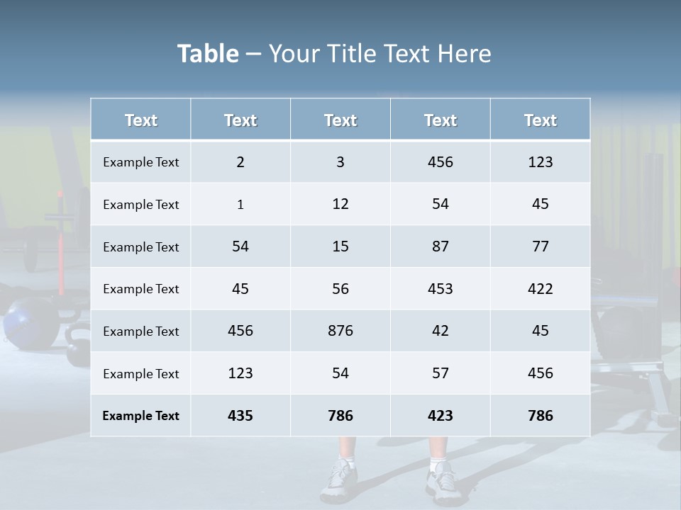 Muscular Weight Woman PowerPoint Template