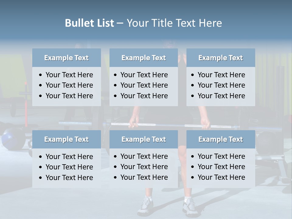 Muscular Weight Woman PowerPoint Template