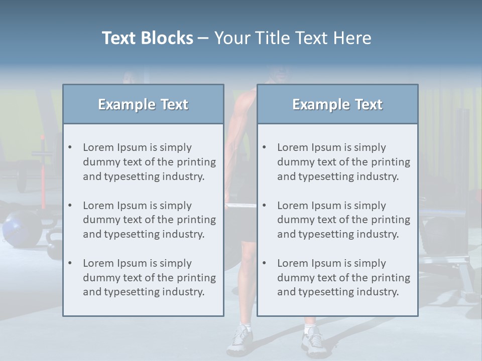 Muscular Weight Woman PowerPoint Template