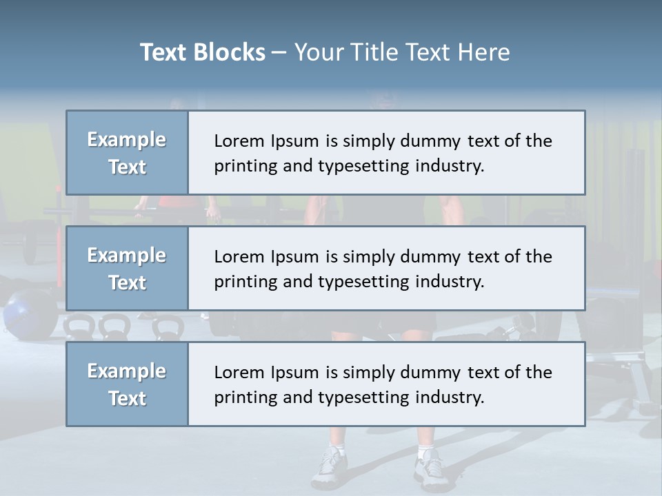 Muscular Weight Woman PowerPoint Template
