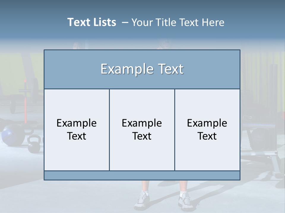 Muscular Weight Woman PowerPoint Template