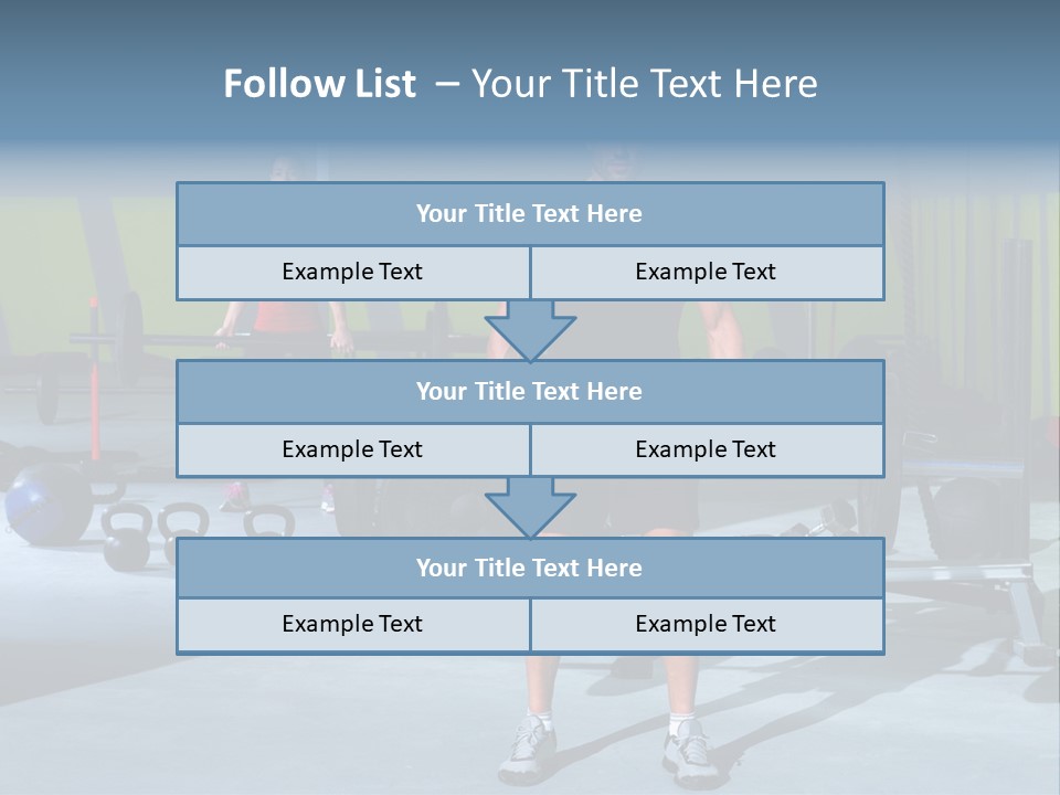 Muscular Weight Woman PowerPoint Template