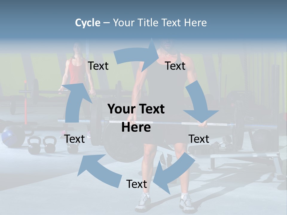 Muscular Weight Woman PowerPoint Template