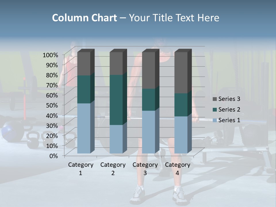 Muscular Weight Woman PowerPoint Template