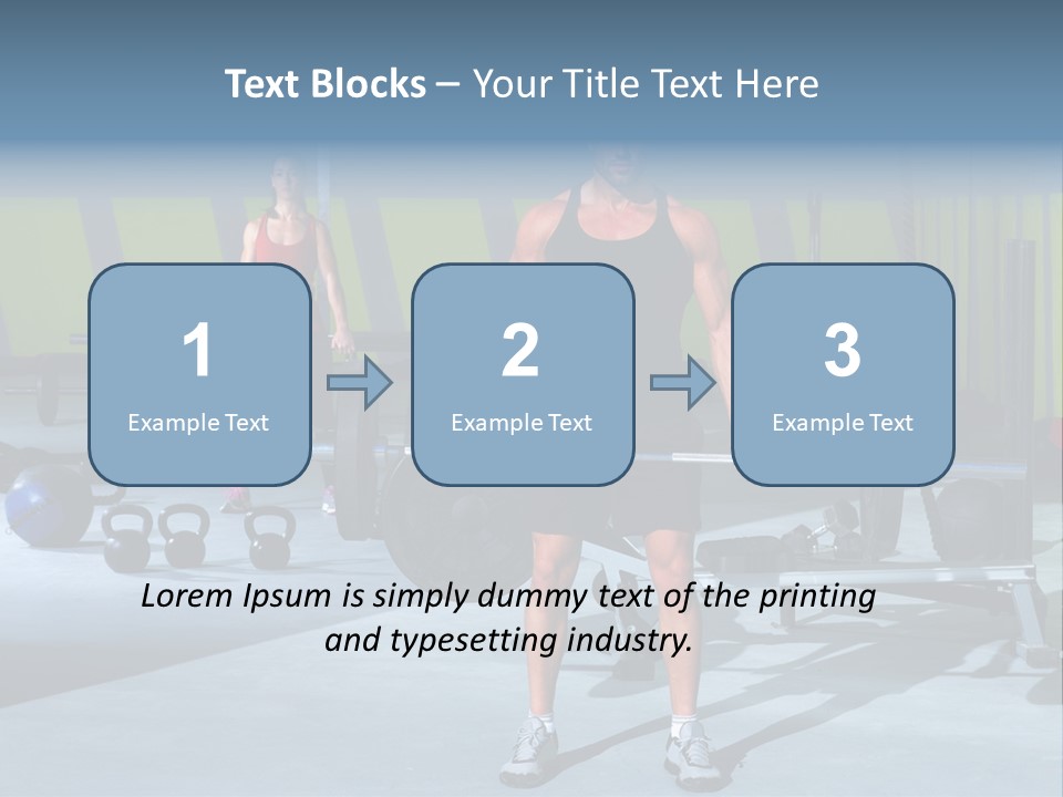 Muscular Weight Woman PowerPoint Template