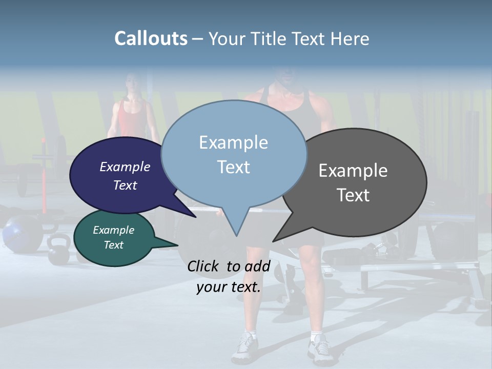 Muscular Weight Woman PowerPoint Template