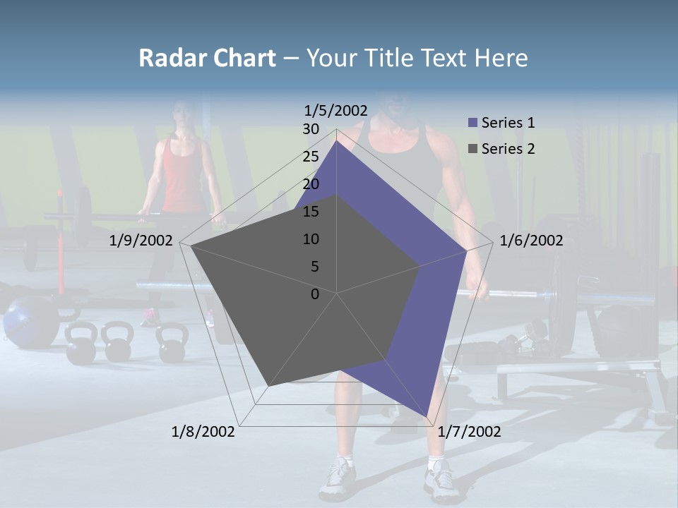 Muscular Weight Woman PowerPoint Template