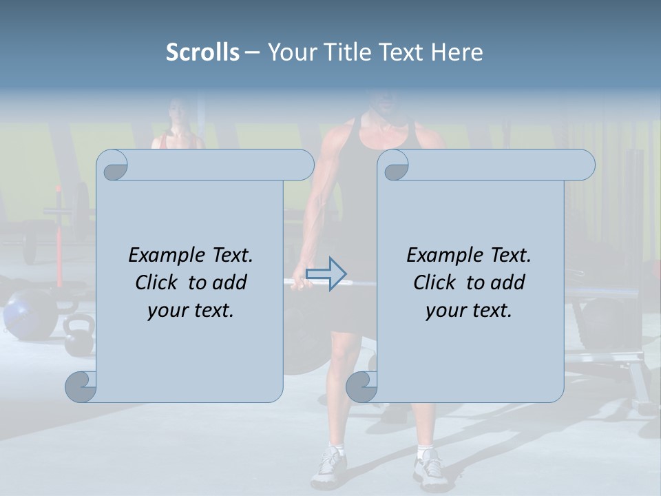 Muscular Weight Woman PowerPoint Template