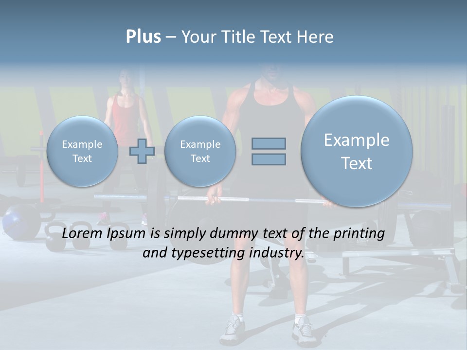 Muscular Weight Woman PowerPoint Template