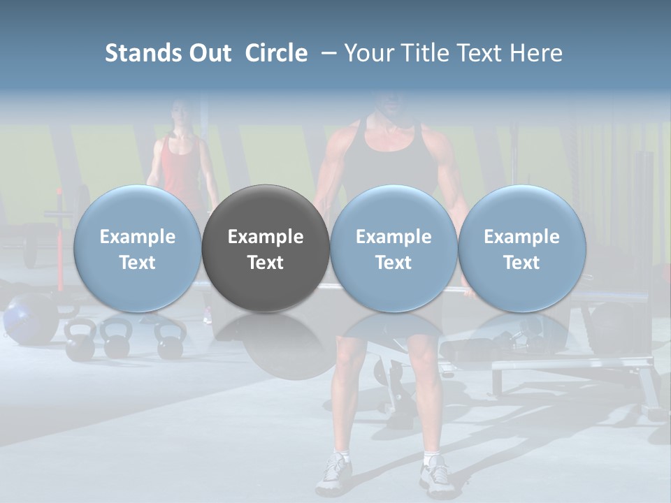 Muscular Weight Woman PowerPoint Template