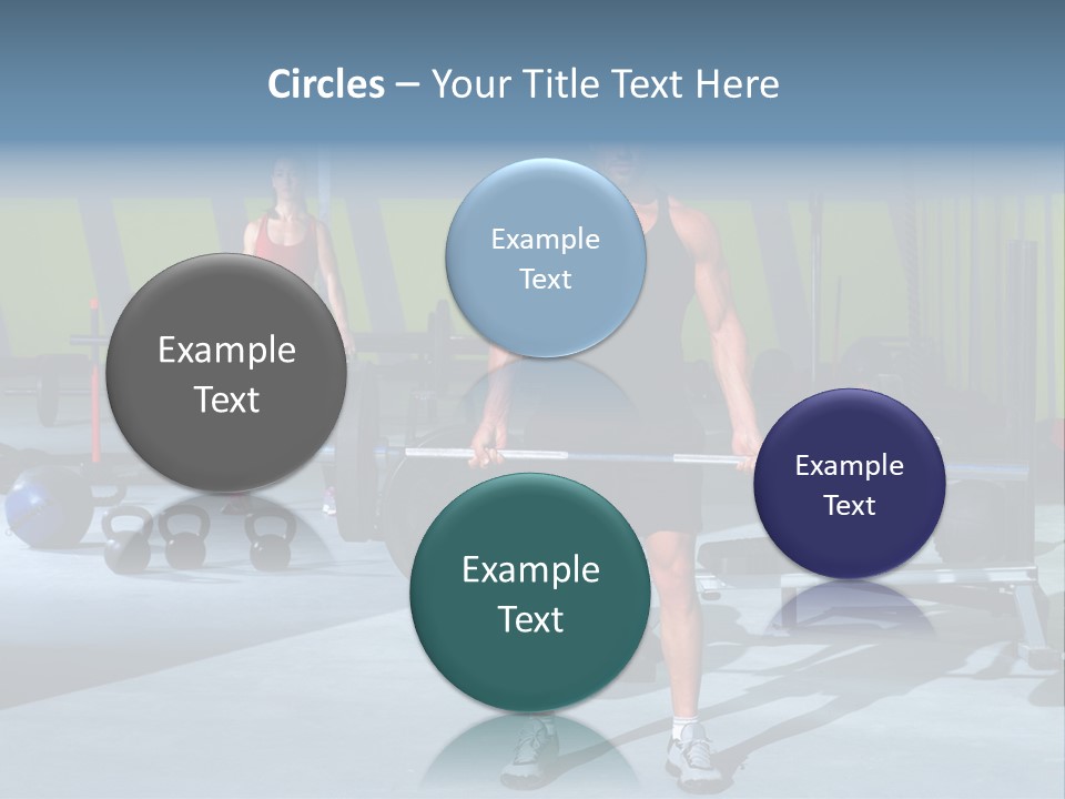 Muscular Weight Woman PowerPoint Template