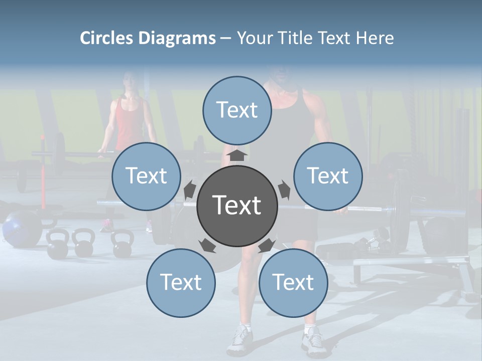 Muscular Weight Woman PowerPoint Template