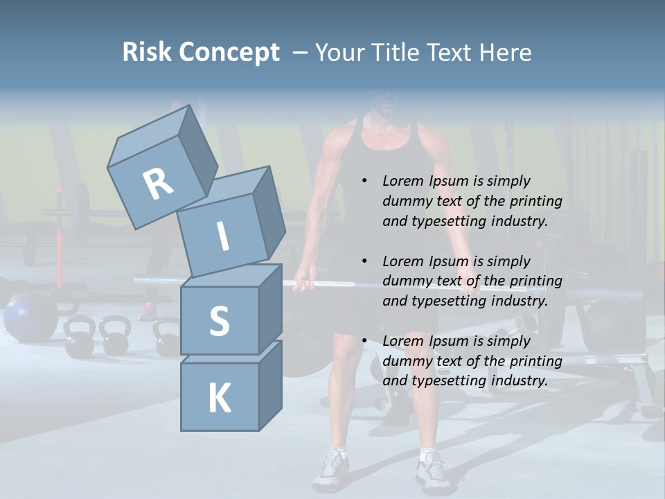 Muscular Weight Woman PowerPoint Template