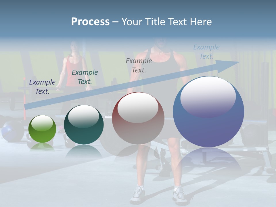 Muscular Weight Woman PowerPoint Template