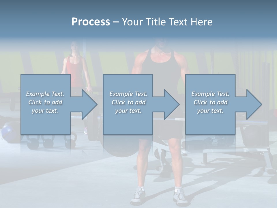 Muscular Weight Woman PowerPoint Template