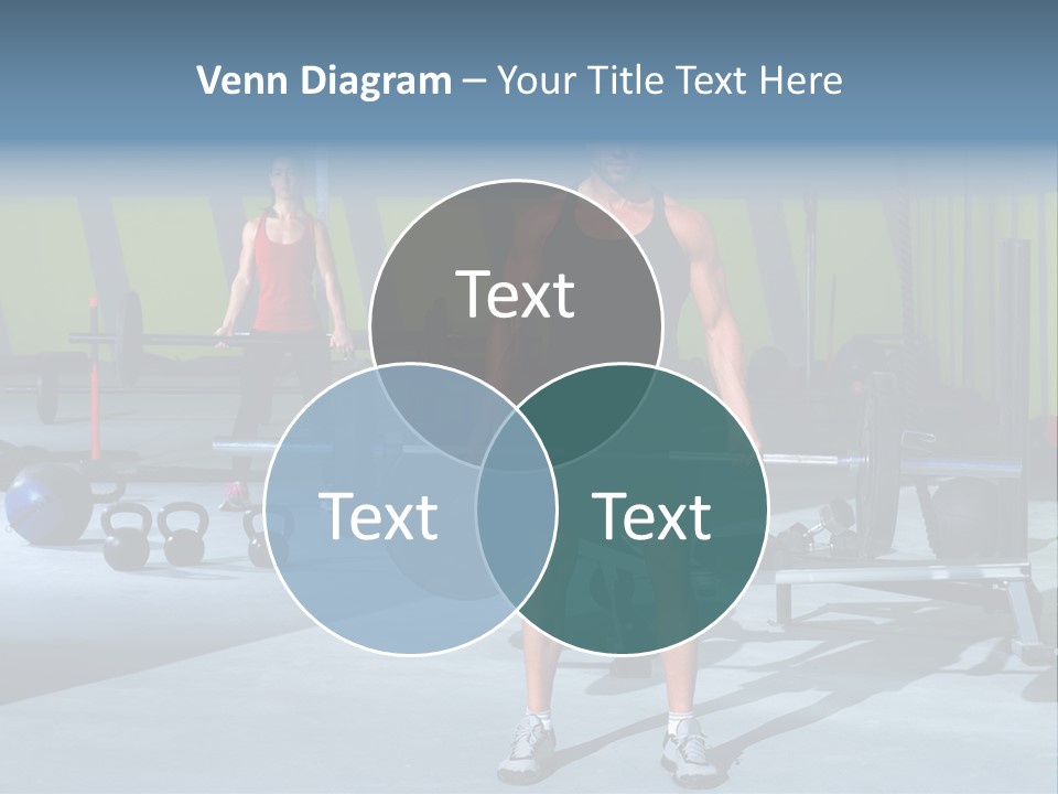 Muscular Weight Woman PowerPoint Template