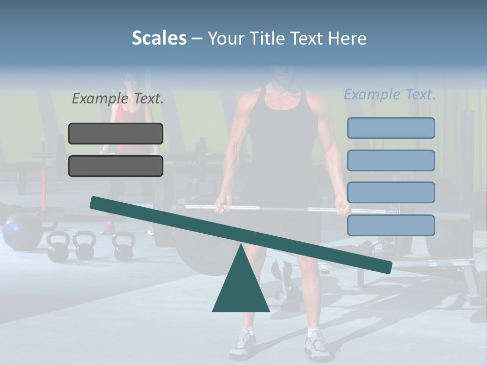 Muscular Weight Woman PowerPoint Template