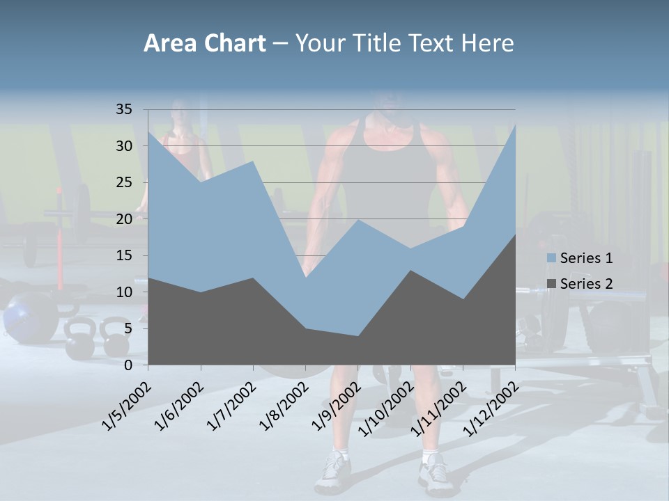 Muscular Weight Woman PowerPoint Template