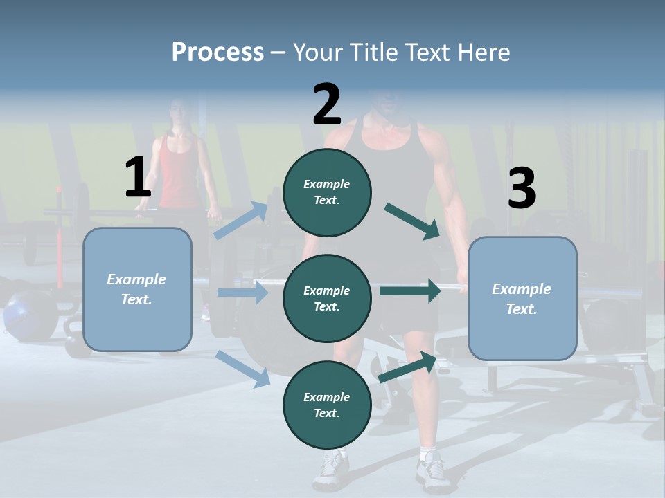 Muscular Weight Woman PowerPoint Template