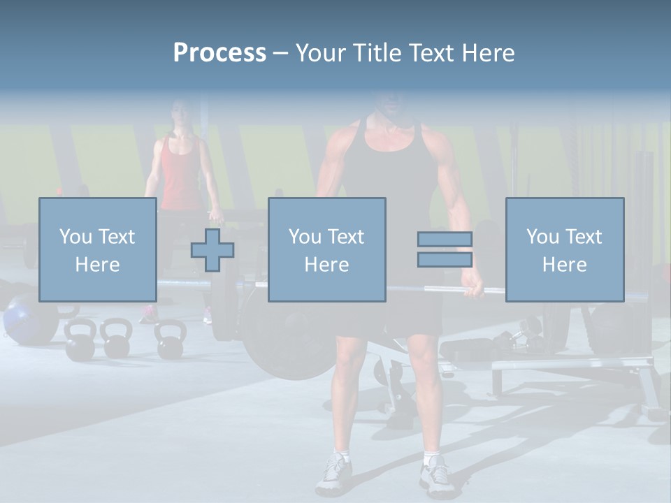 Muscular Weight Woman PowerPoint Template