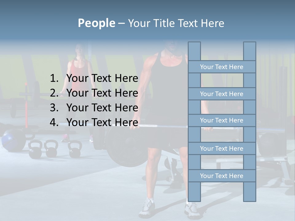 Muscular Weight Woman PowerPoint Template