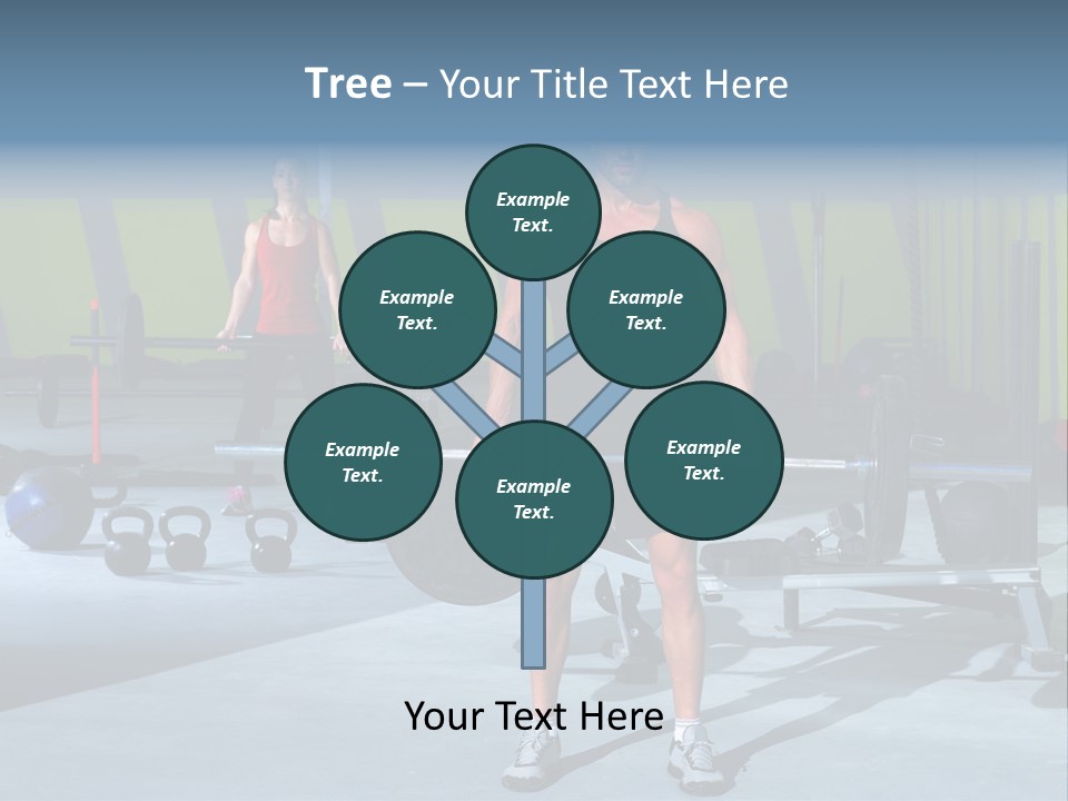 Muscular Weight Woman PowerPoint Template