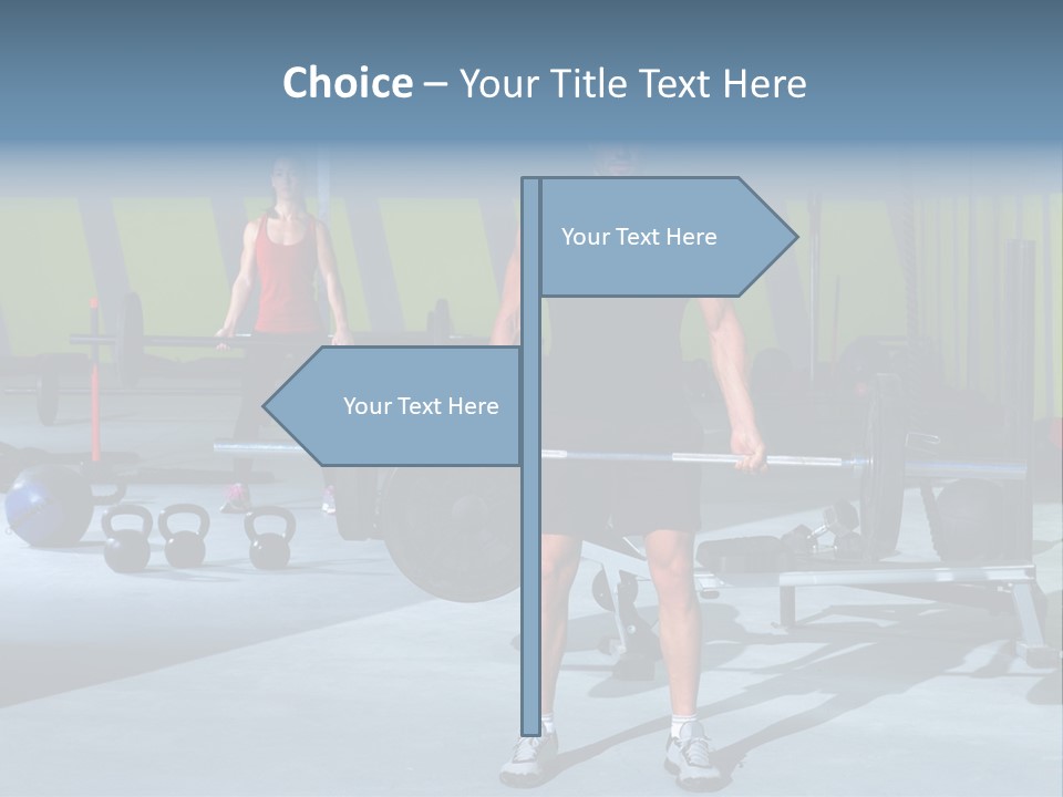 Muscular Weight Woman PowerPoint Template