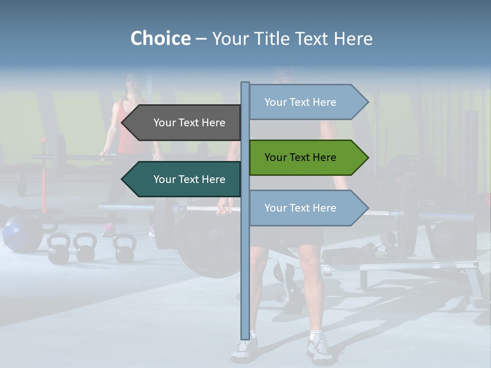 Muscular Weight Woman PowerPoint Template
