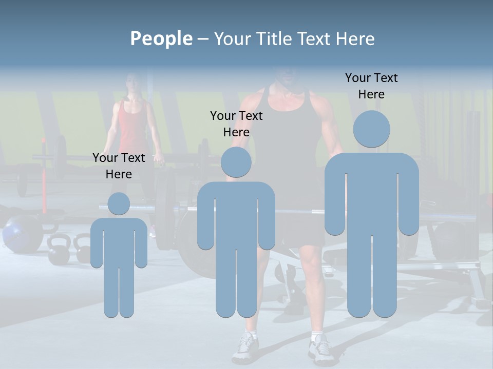 Muscular Weight Woman PowerPoint Template