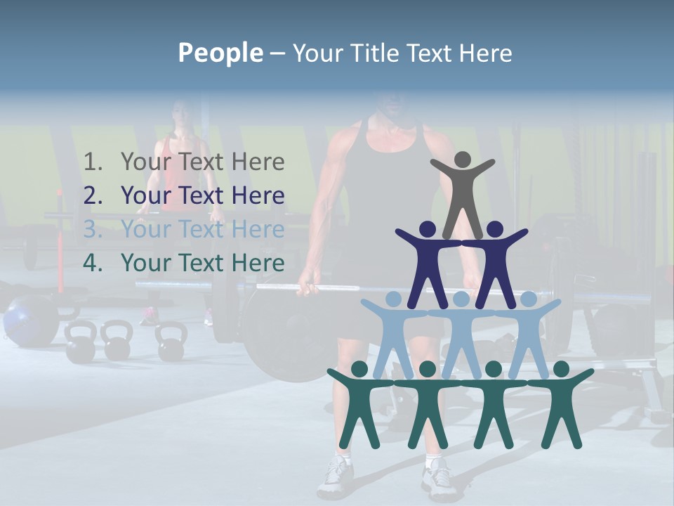 Muscular Weight Woman PowerPoint Template