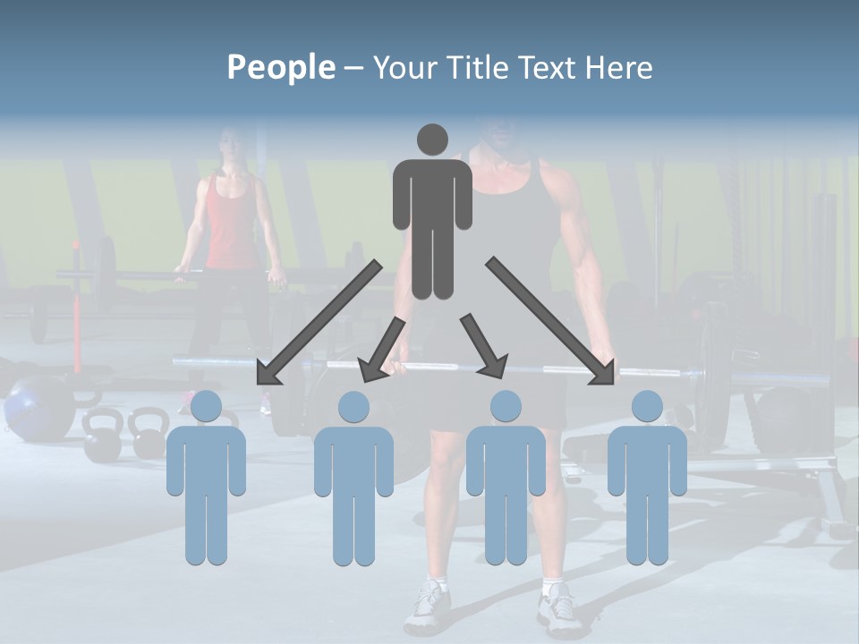 Muscular Weight Woman PowerPoint Template