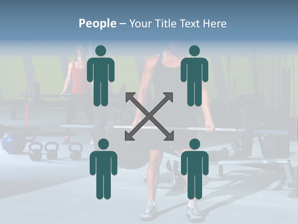 Muscular Weight Woman PowerPoint Template