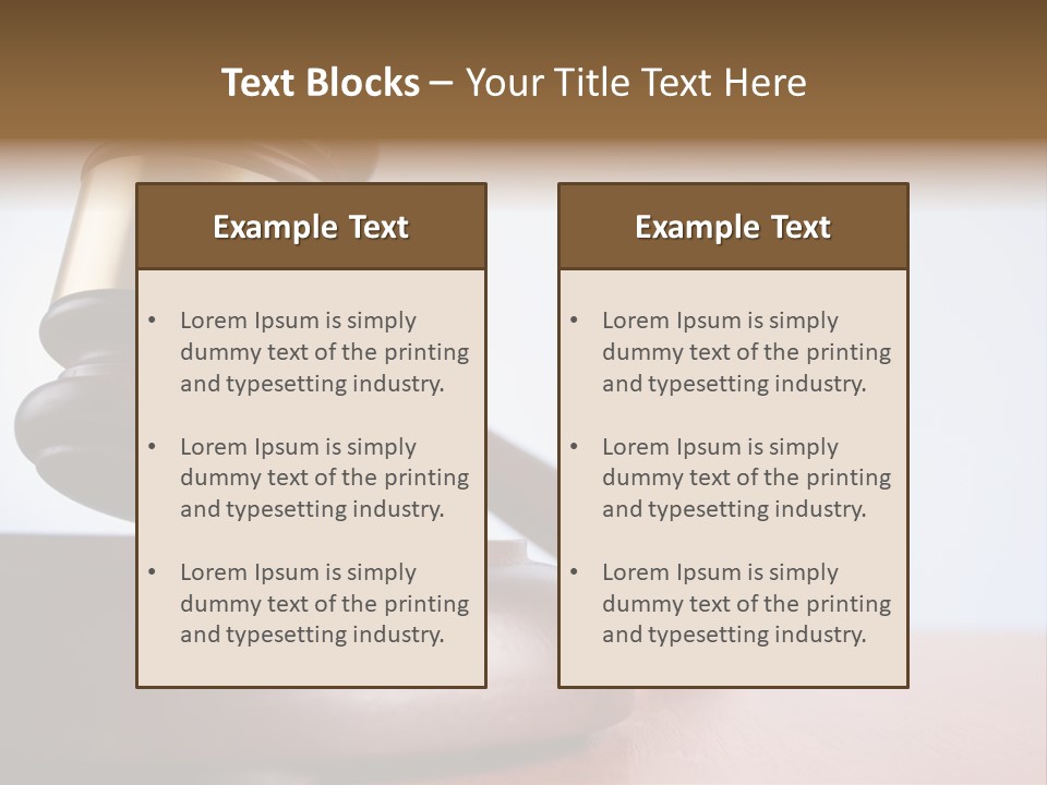 Truth Mallet Brass PowerPoint Template