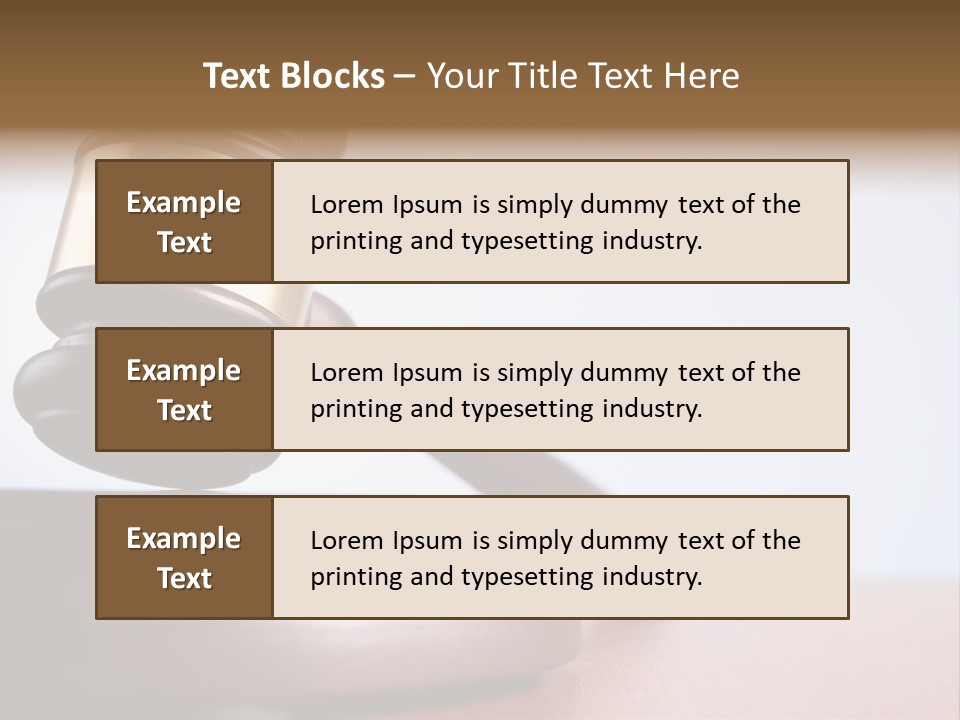 Truth Mallet Brass PowerPoint Template