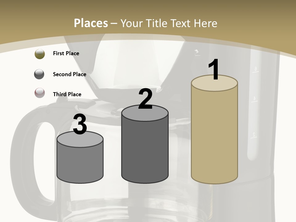 A Black Coffee Maker On A White Background PowerPoint Template