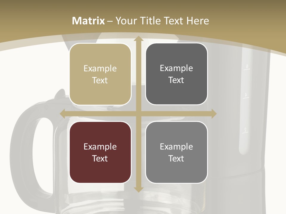 A Black Coffee Maker On A White Background PowerPoint Template