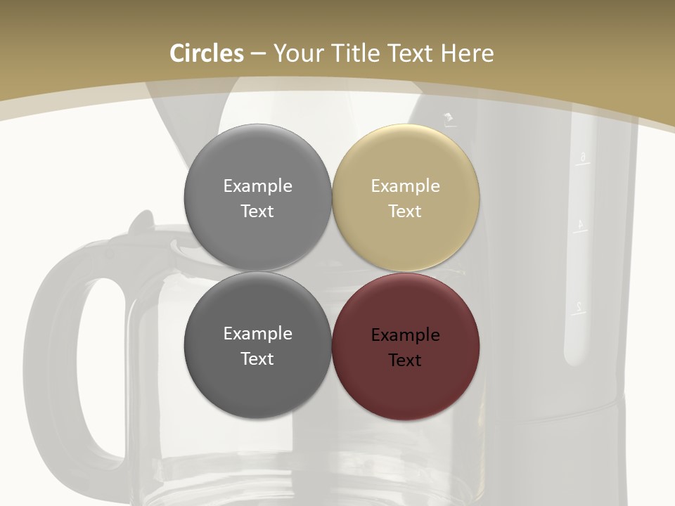 A Black Coffee Maker On A White Background PowerPoint Template