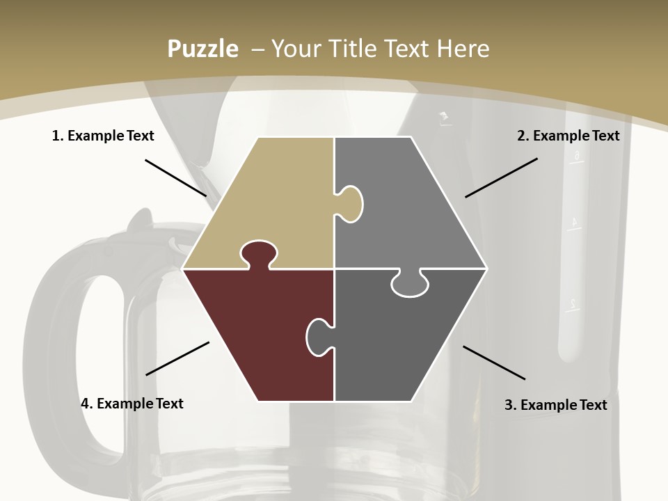 A Black Coffee Maker On A White Background PowerPoint Template