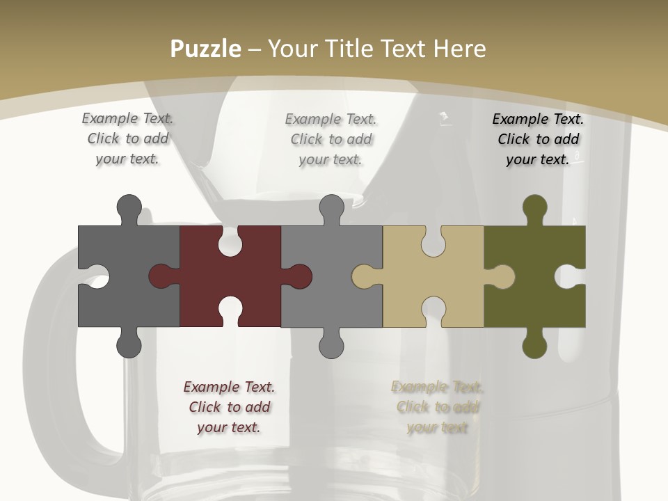 A Black Coffee Maker On A White Background PowerPoint Template