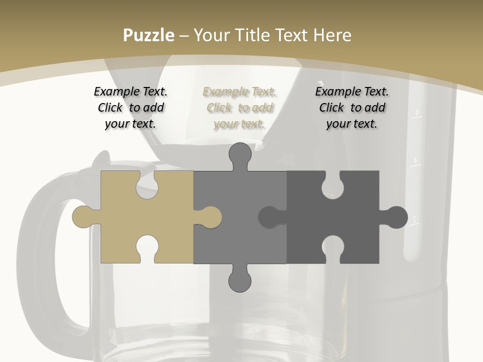 A Black Coffee Maker On A White Background PowerPoint Template