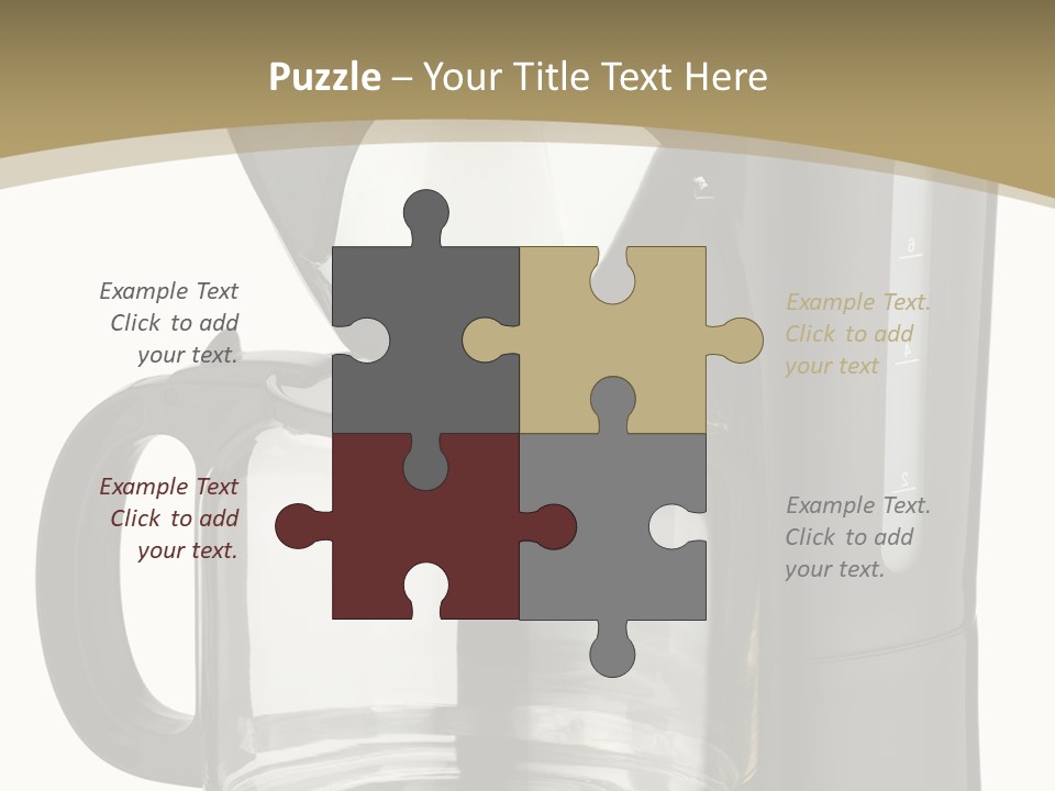 A Black Coffee Maker On A White Background PowerPoint Template