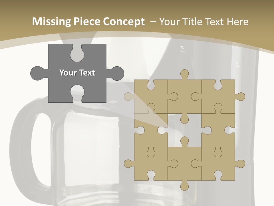 A Black Coffee Maker On A White Background PowerPoint Template