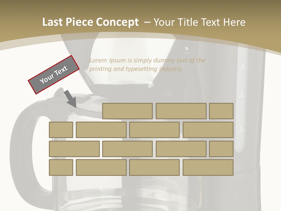 A Black Coffee Maker On A White Background PowerPoint Template