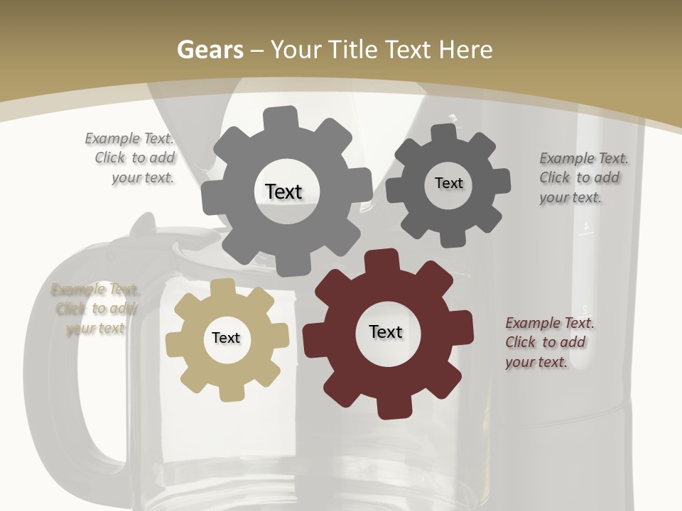 A Black Coffee Maker On A White Background PowerPoint Template