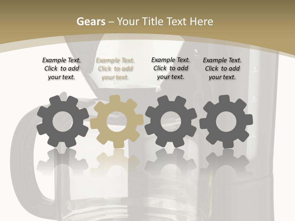 A Black Coffee Maker On A White Background PowerPoint Template