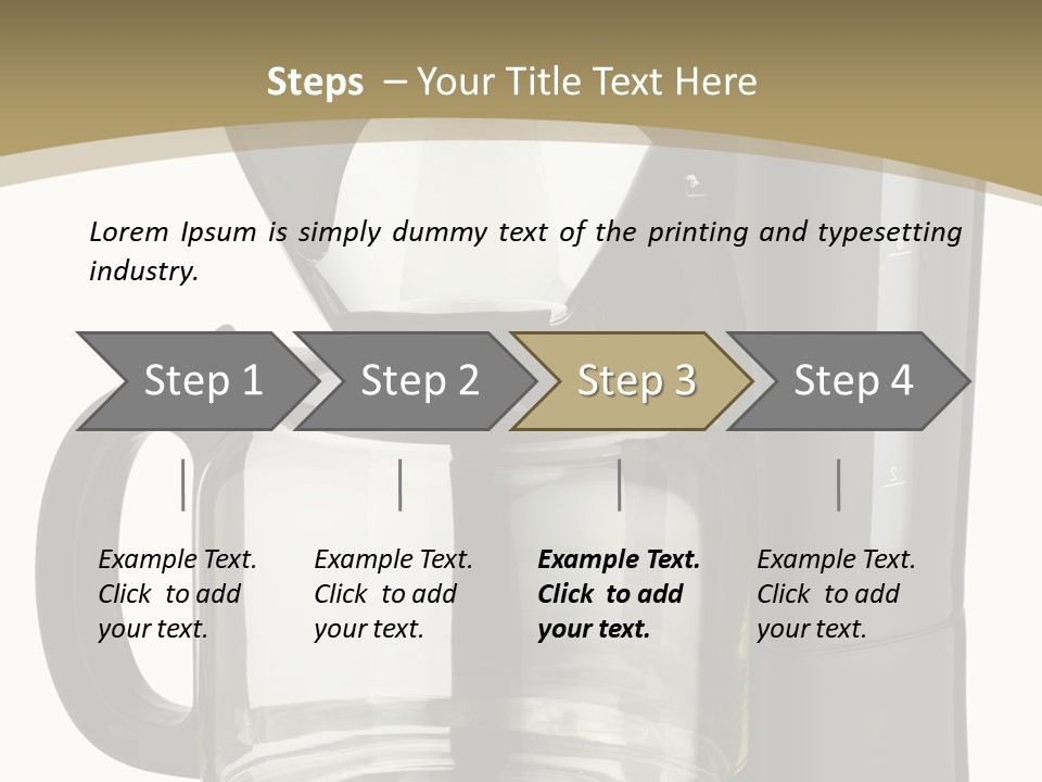 A Black Coffee Maker On A White Background PowerPoint Template