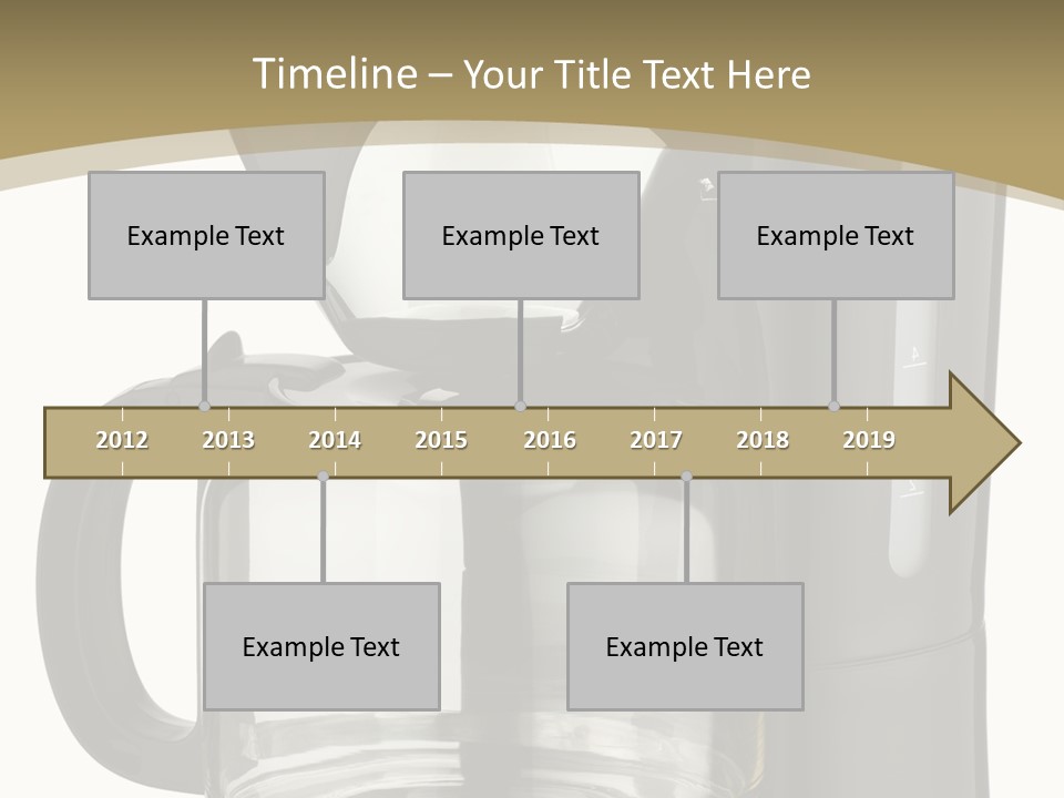 A Black Coffee Maker On A White Background PowerPoint Template